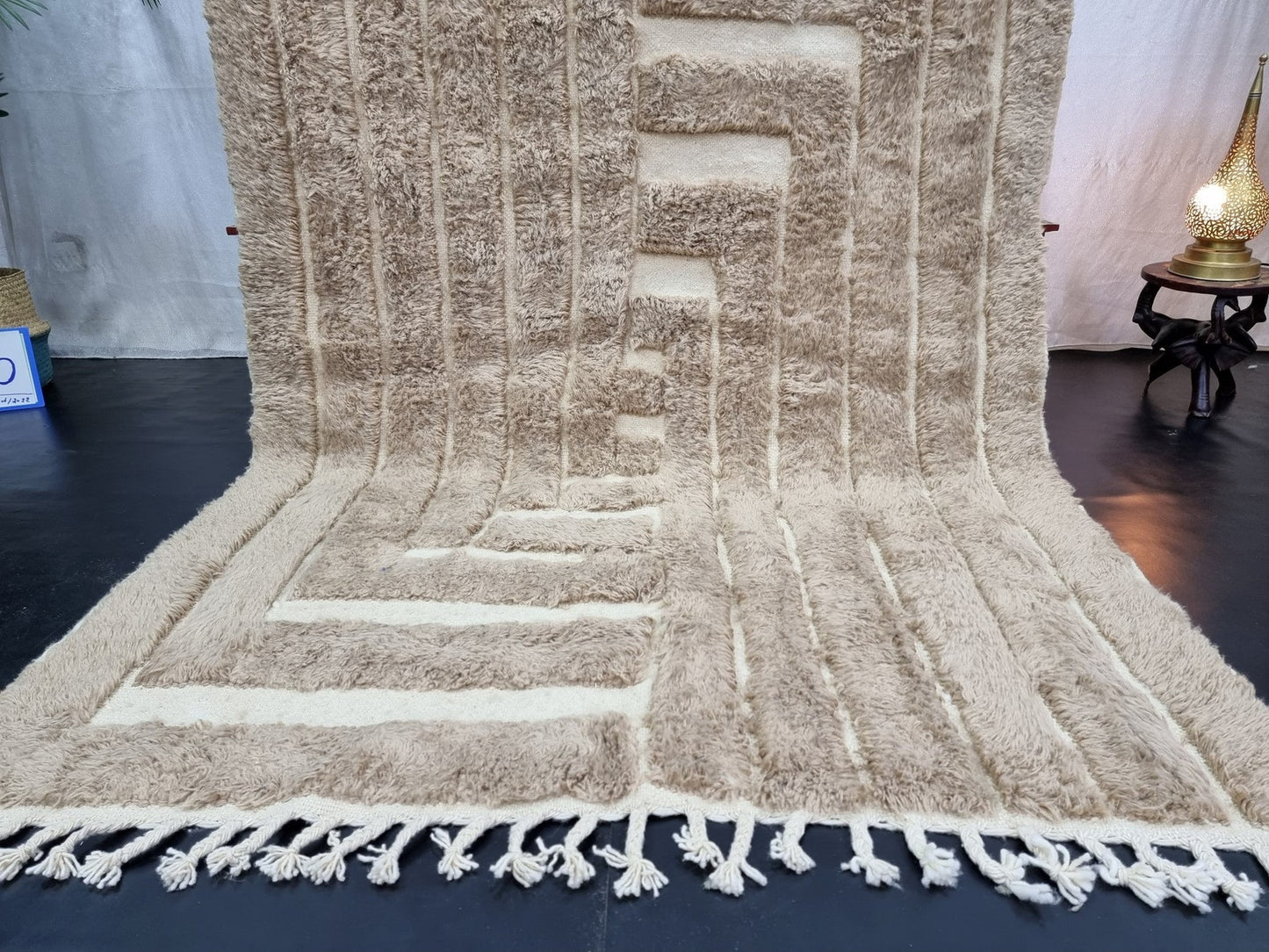 Handcrafted Bohemian Area Rug – Natural Textures & Warm Colors