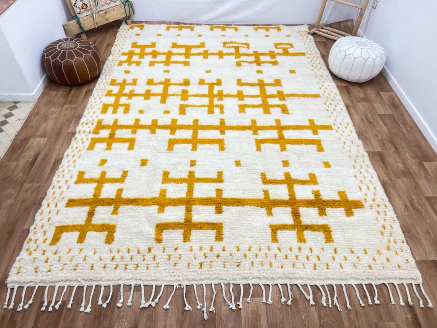 Handmade Abstract Pattern Rug – Modern Artisan Design