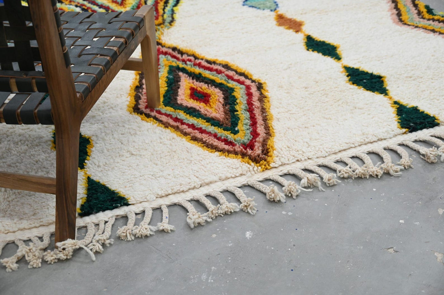 Bohemian Handmade Rug | Hand-Knotted Wool Carpet | Ethically Crafted