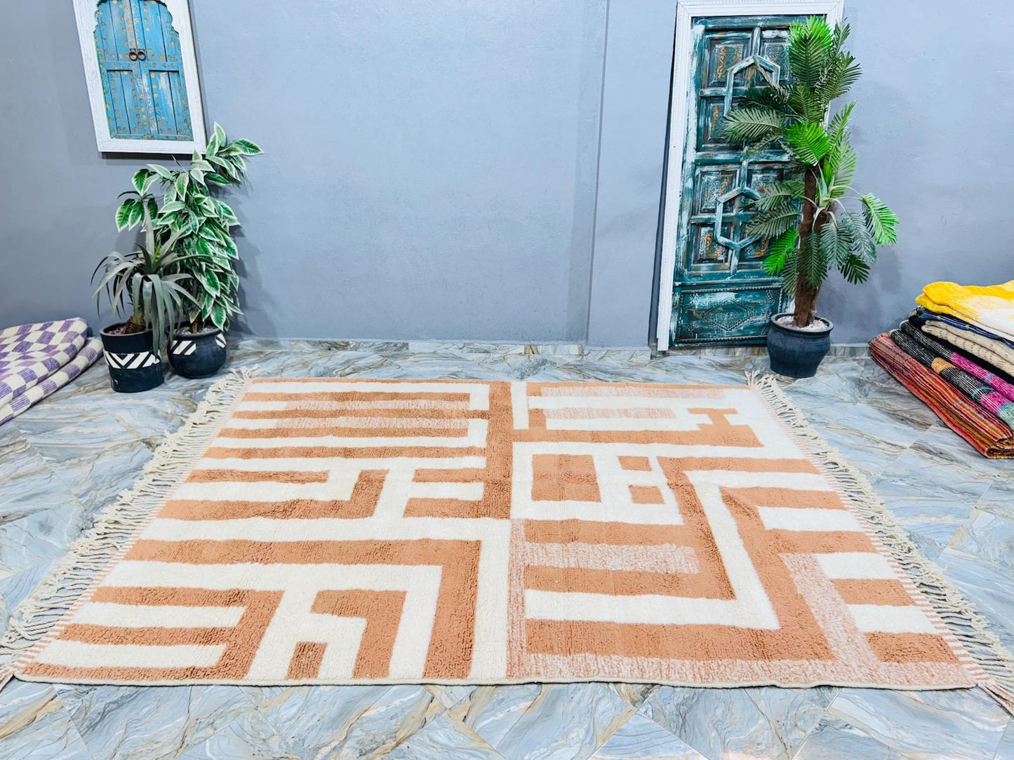Traditional Hand-Knotted Wool Rug – Sustainable & Stylish