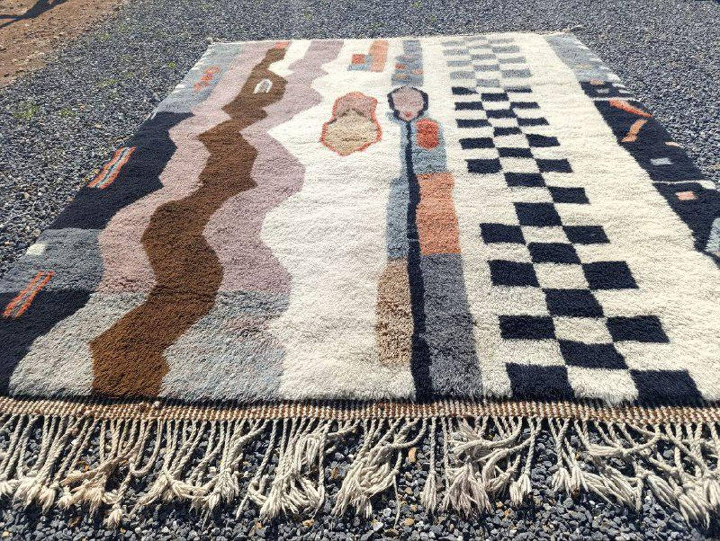 Ethically Crafted Handmade Rug – Natural Wool & Cotton Blend