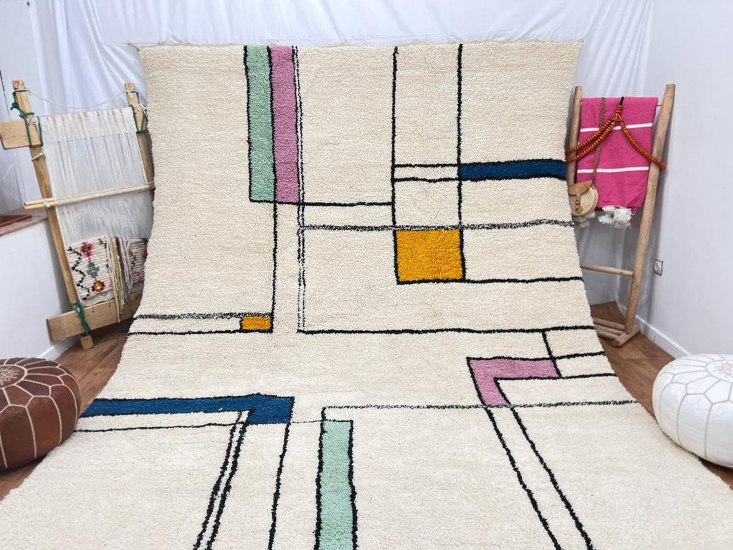 Rustic Handwoven Rug – Eco-Friendly & Timeless Charm