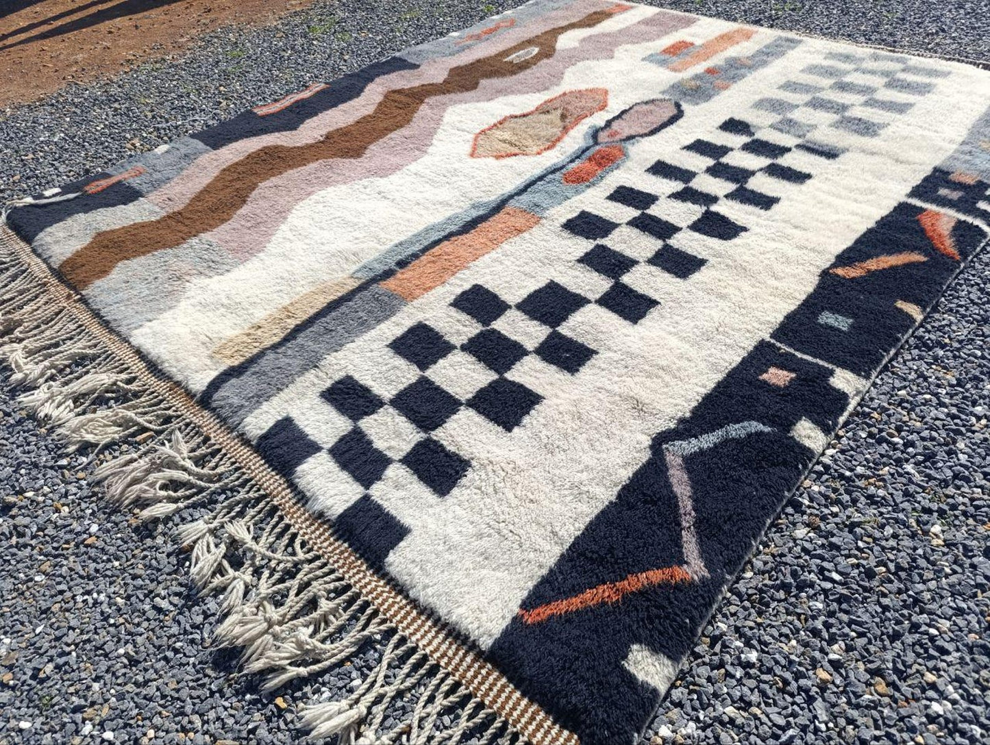 Ethically Crafted Handmade Rug – Natural Wool & Cotton Blend