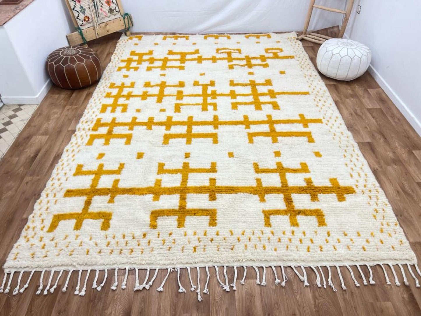 Handmade Abstract Pattern Rug – Modern Artisan Design