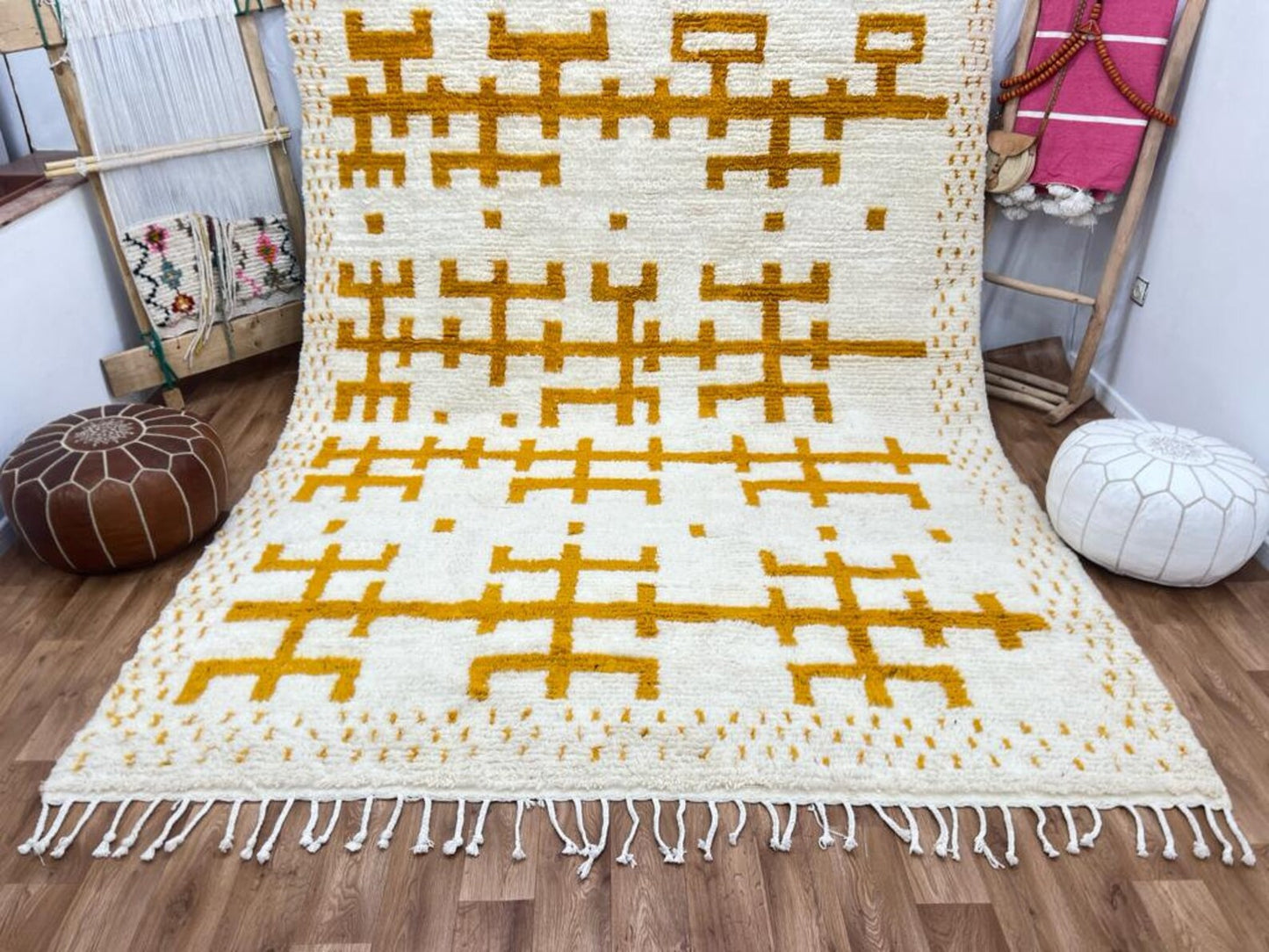 Handmade Abstract Pattern Rug – Modern Artisan Design