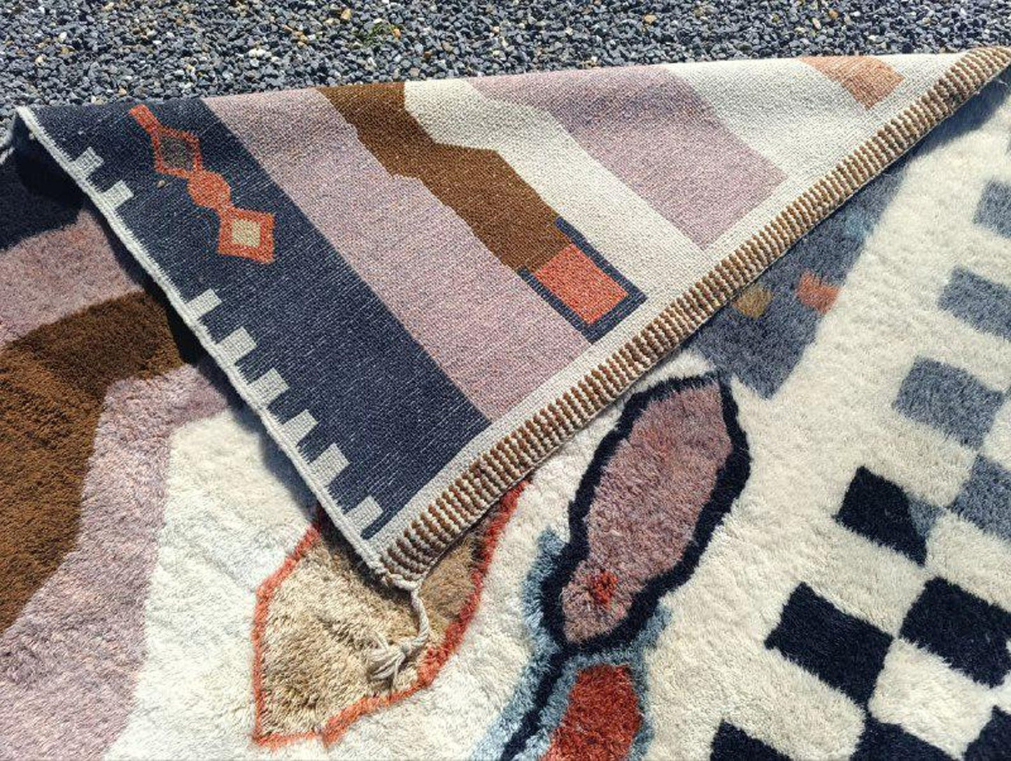 Ethically Crafted Handmade Rug – Natural Wool & Cotton Blend