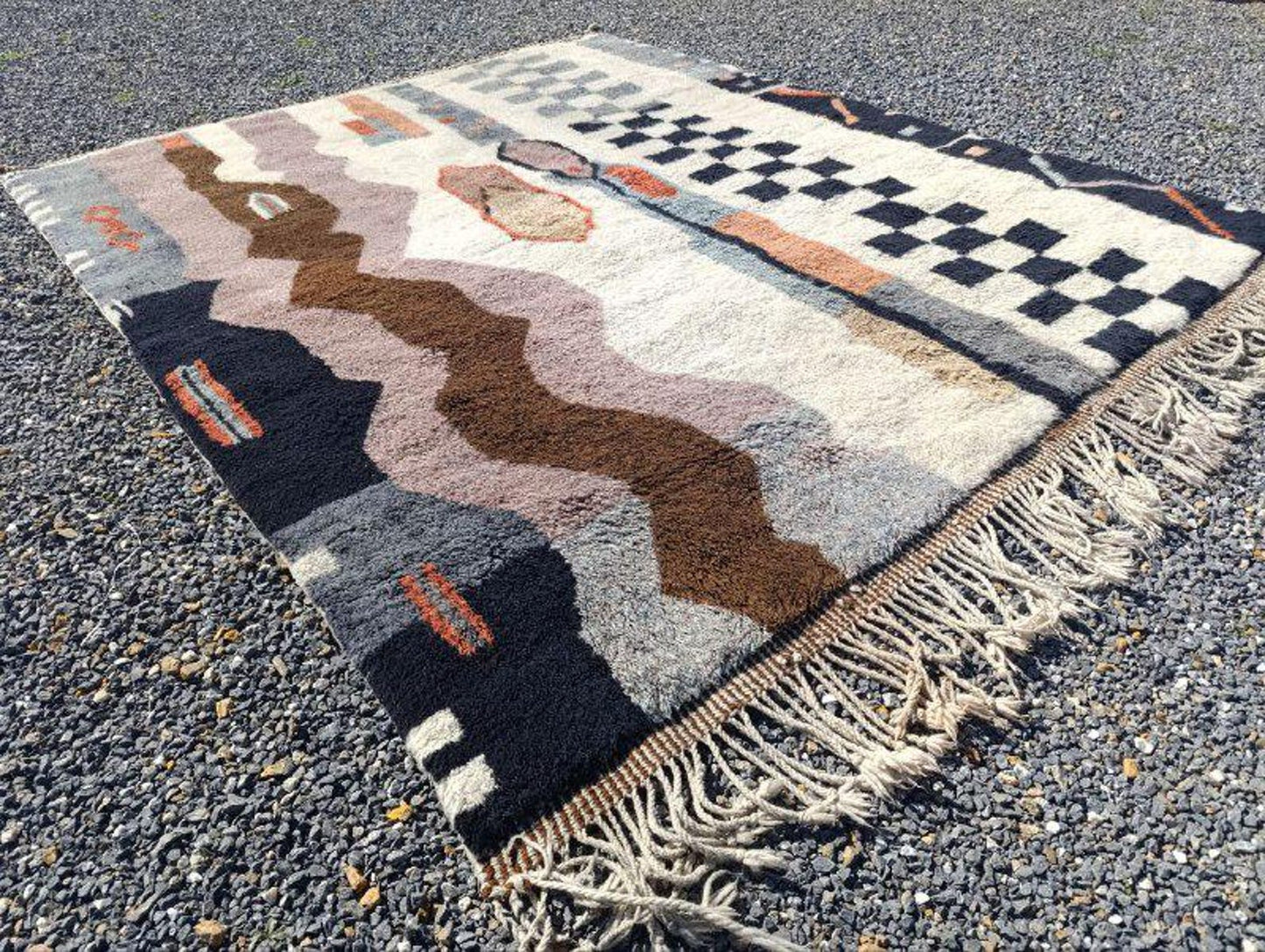 Ethically Crafted Handmade Rug – Natural Wool & Cotton Blend