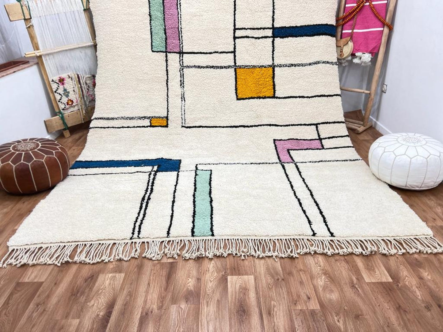 Rustic Handwoven Rug – Eco-Friendly & Timeless Charm