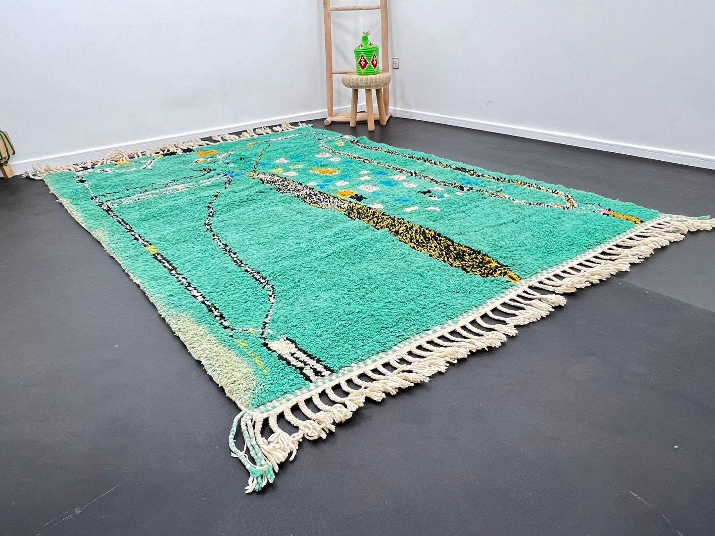 Luxury Wool & Cotton Handmade Rug – Earthy Boho Vibes