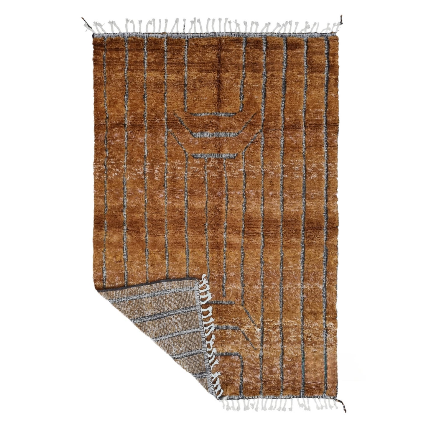 Boho Handmade Rug – Natural Wool, Neutral Tones