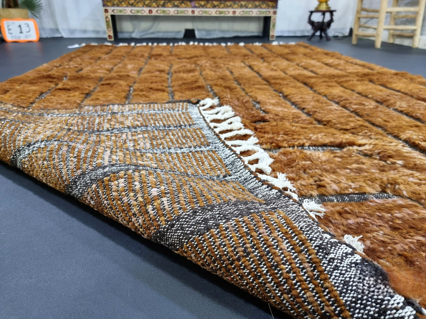 Boho Handmade Rug – Natural Wool, Neutral Tones