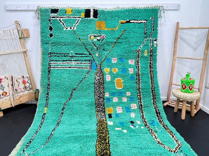 Luxury Wool & Cotton Handmade Rug – Earthy Boho Vibes