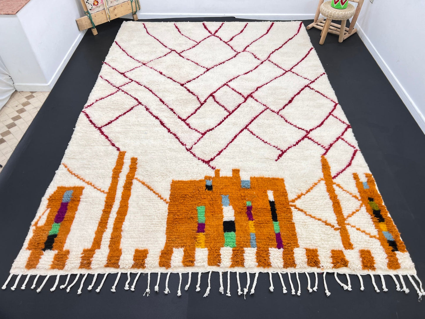 Handcrafted Natural Fiber Rug – Perfect for Living Room & Bedroom