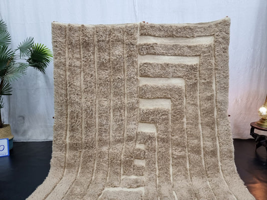 Handcrafted Bohemian Area Rug – Natural Textures & Warm Colors