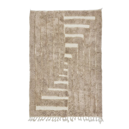 Handcrafted Bohemian Area Rug – Natural Textures & Warm Colors