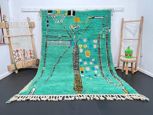 Luxury Wool & Cotton Handmade Rug – Earthy Boho Vibes