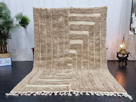 Handcrafted Bohemian Area Rug – Natural Textures & Warm Colors
